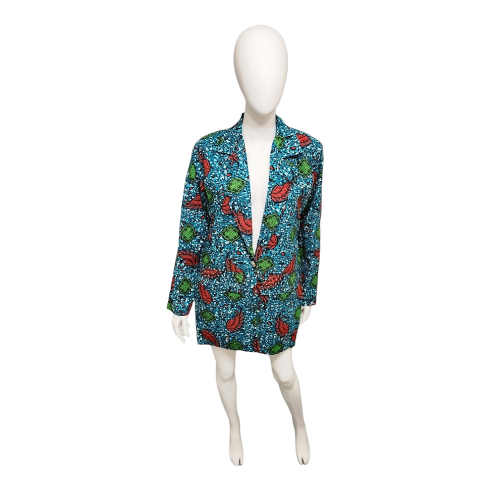 Thumbnail:  Red detail multicolour Blazer set 