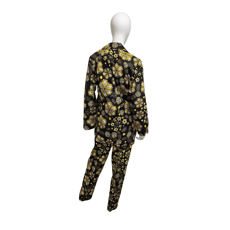 Thumbnail: Black and yellow Blazer set 