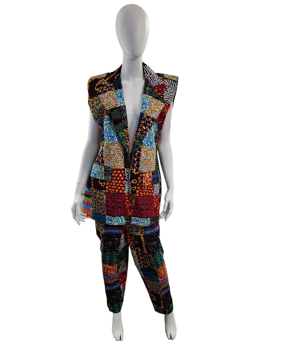 Thumbnail: Block multicoloured ladies shirt set