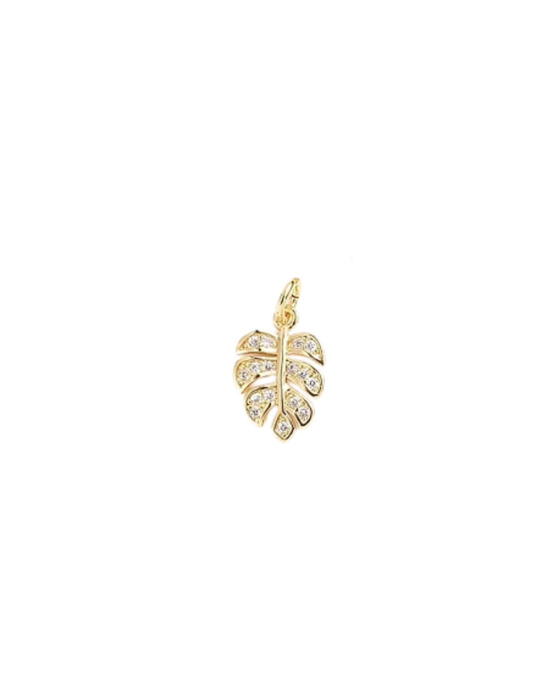 monstera leaf plant charm