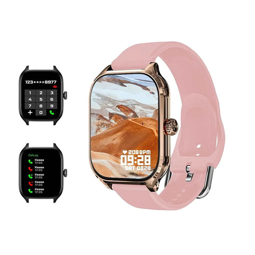Thumbnail: LAXASFIT H9 Smartwatch Dial to Answer Calls Calorie Tracking Heart Rate Blood Ox
