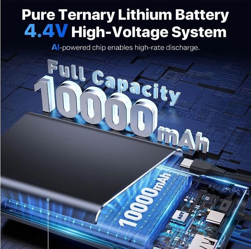 Thumbnail: Aoyun 10000mAh Metal Power Bank Ultra-Slim CNC Aluminum Case, 22.5W PD Fast Charging