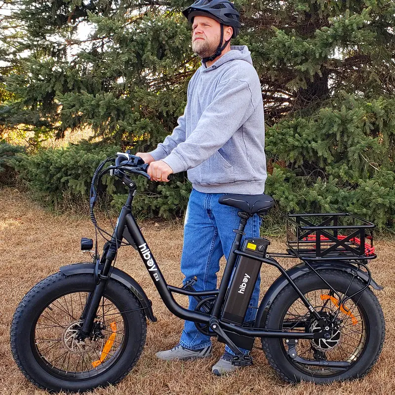 Thumbnail: Hiboy G6 Fat Tire Electric Bike in Black with Step-Thru Frame