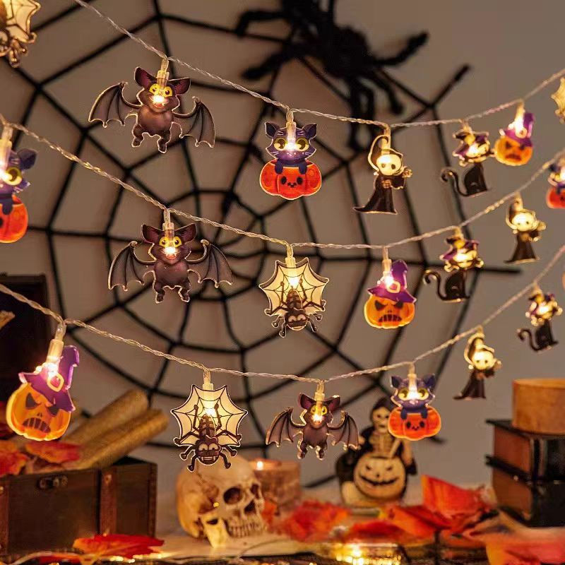 Miniaturbild: LED Halloween String Lights Pumpkin Ghost Spider Decorative Lighting