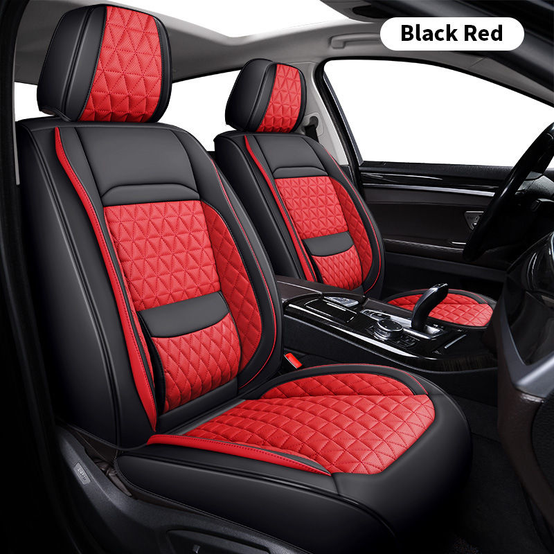 Miniaturbild: Leather Car Seat Cover with Lumbar Support