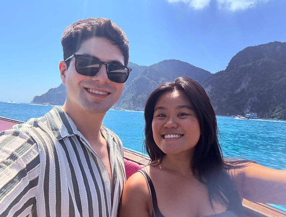 Robert and I on our way to Koh Phi Phi from Ao Nong, Krabi.