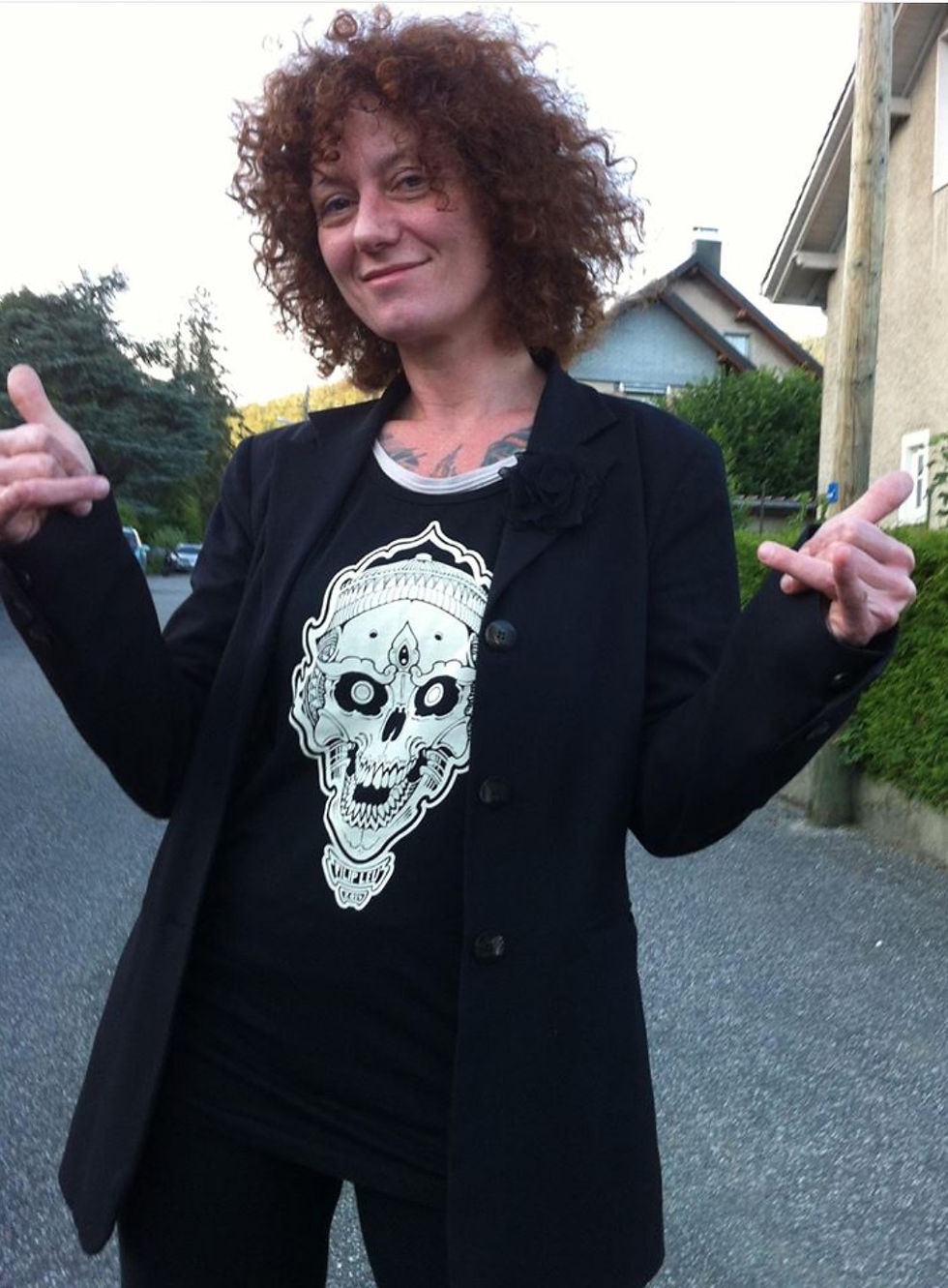 Titine in our Vintage Tribal Tank