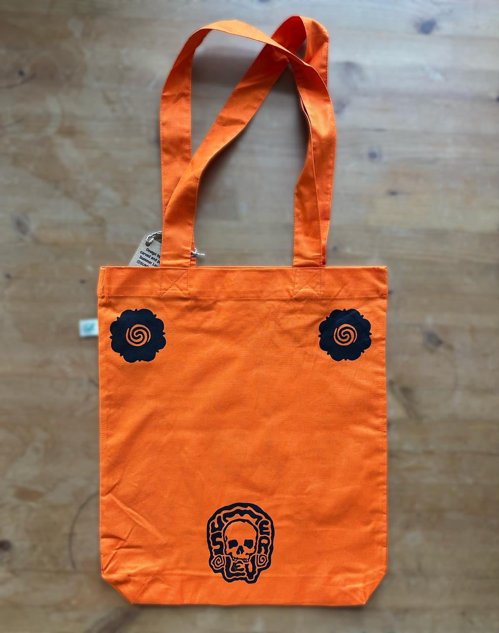 Thumbnail: Lino-Print Truth Tote in Orange