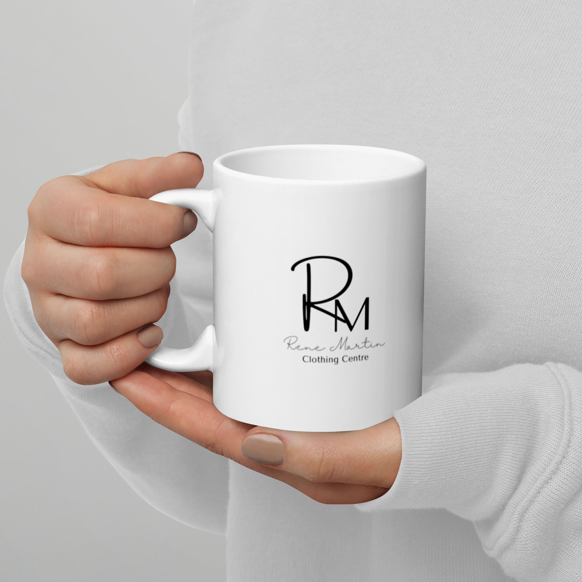 RM Brand logo - White glossy mug