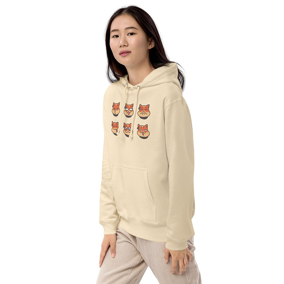 Thumbnail: Nin Nin Emoji, Unisex french terry pullover hoodie
