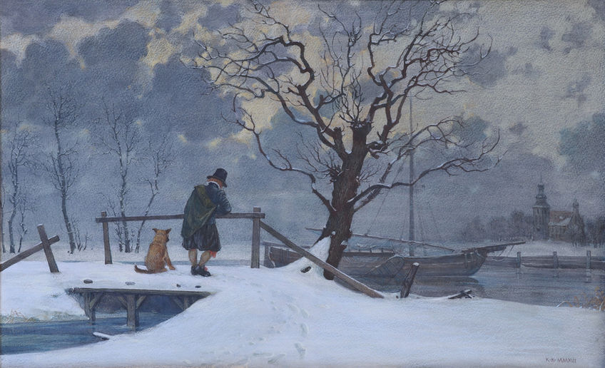 Konstantin Kalynovych – Waiting for Spring II_Mixed media