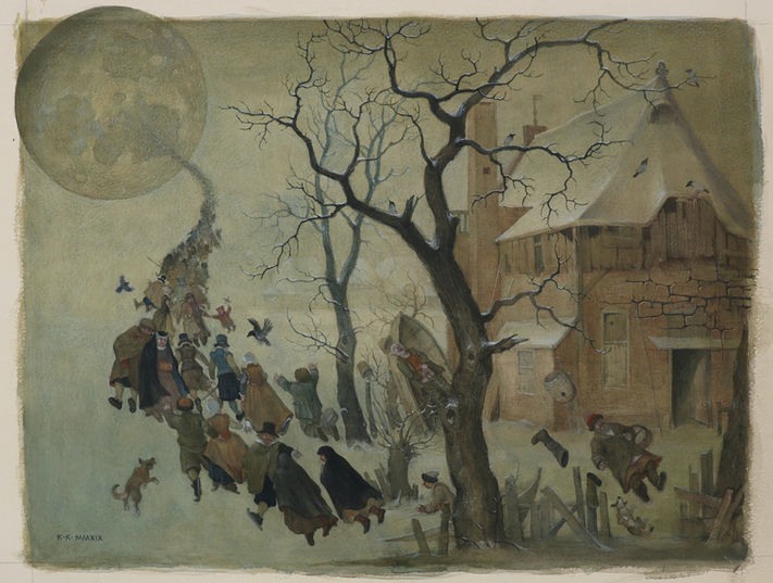 Konstantin Kalynovych – Flight to the Moon_Mixed media