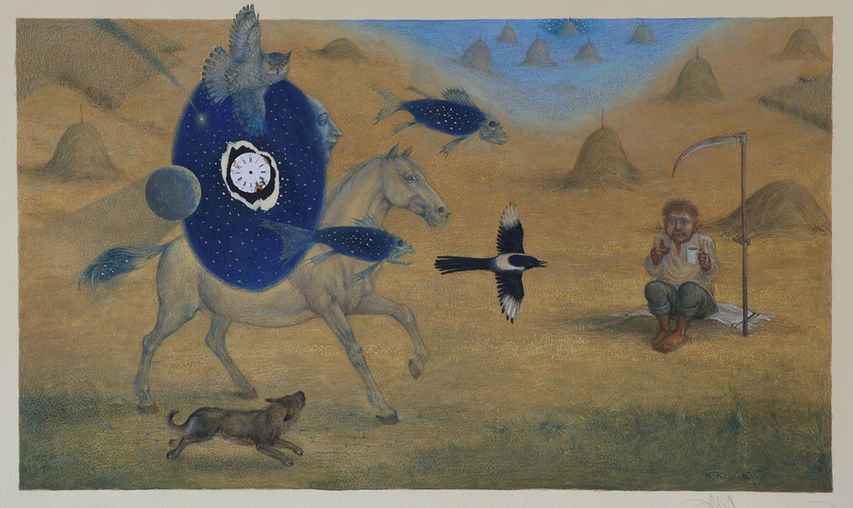 Konstantin Kalynovych – Coming of Winter Time_Mixed media, assemblage