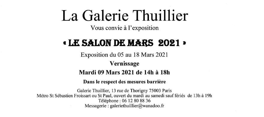 GALERIE THUILLIER SALON DE MARS 2021