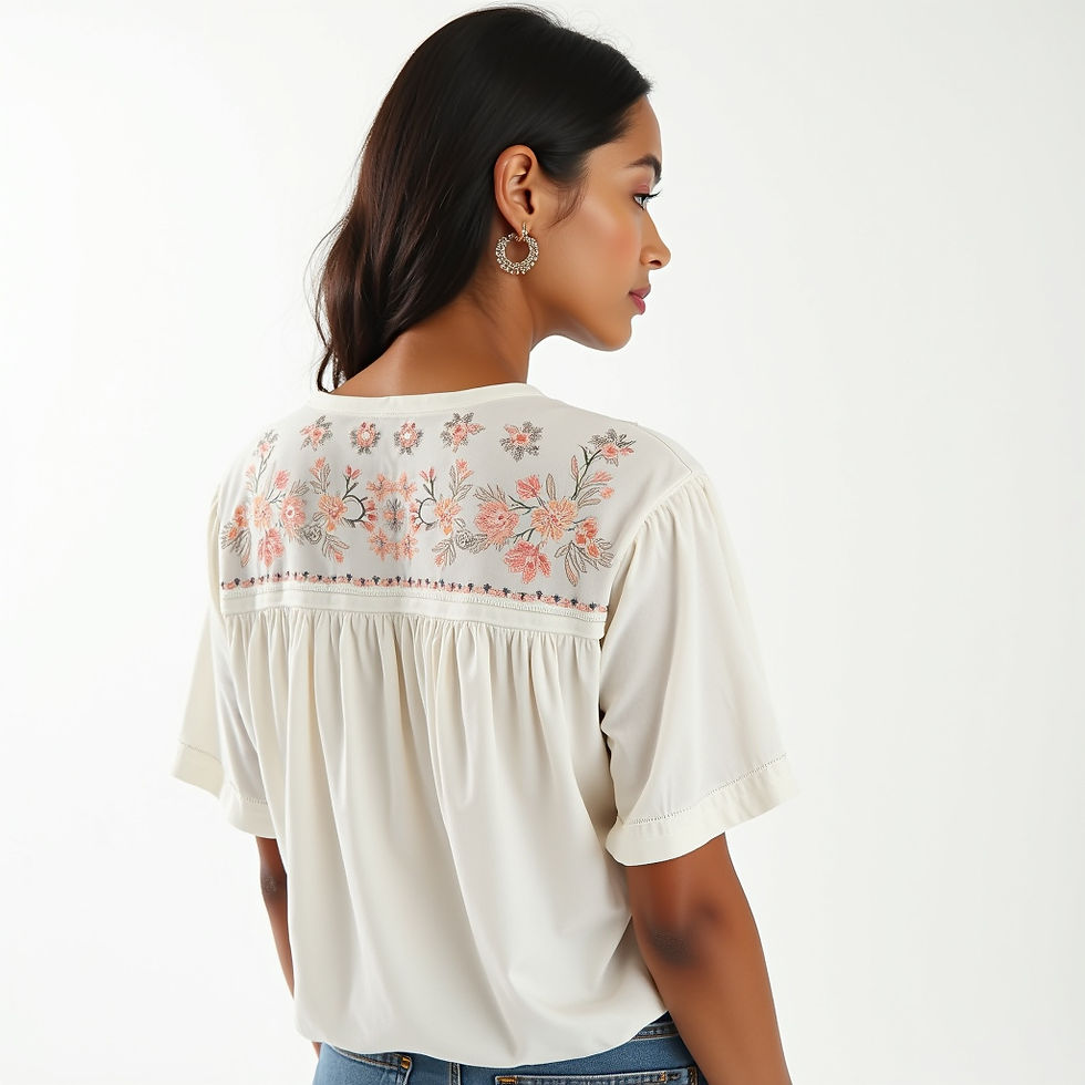 Embroidered Cotton Top