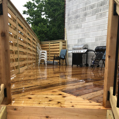 Cedar deck addition.