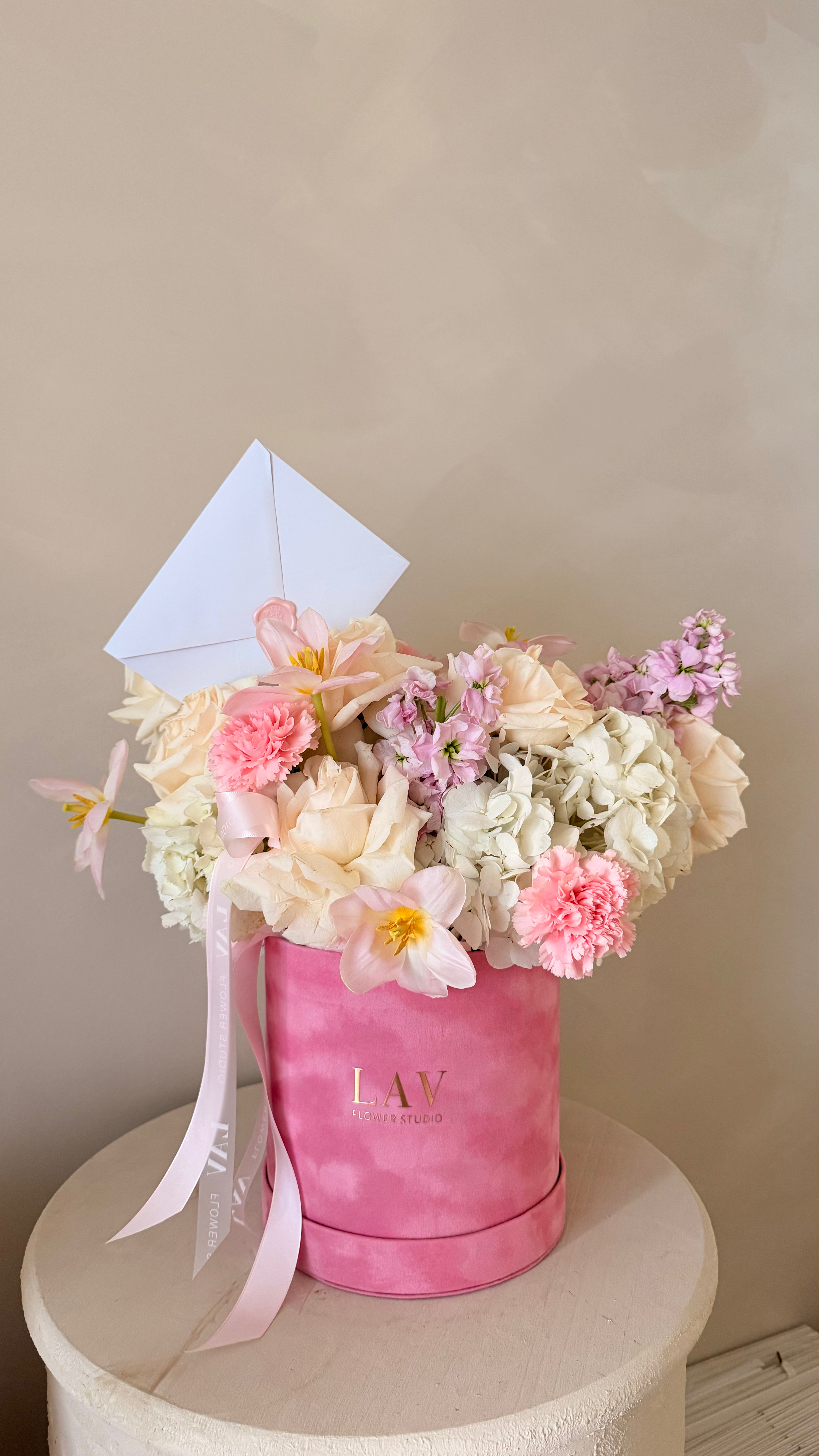 Pink Blush Garden Hat Box