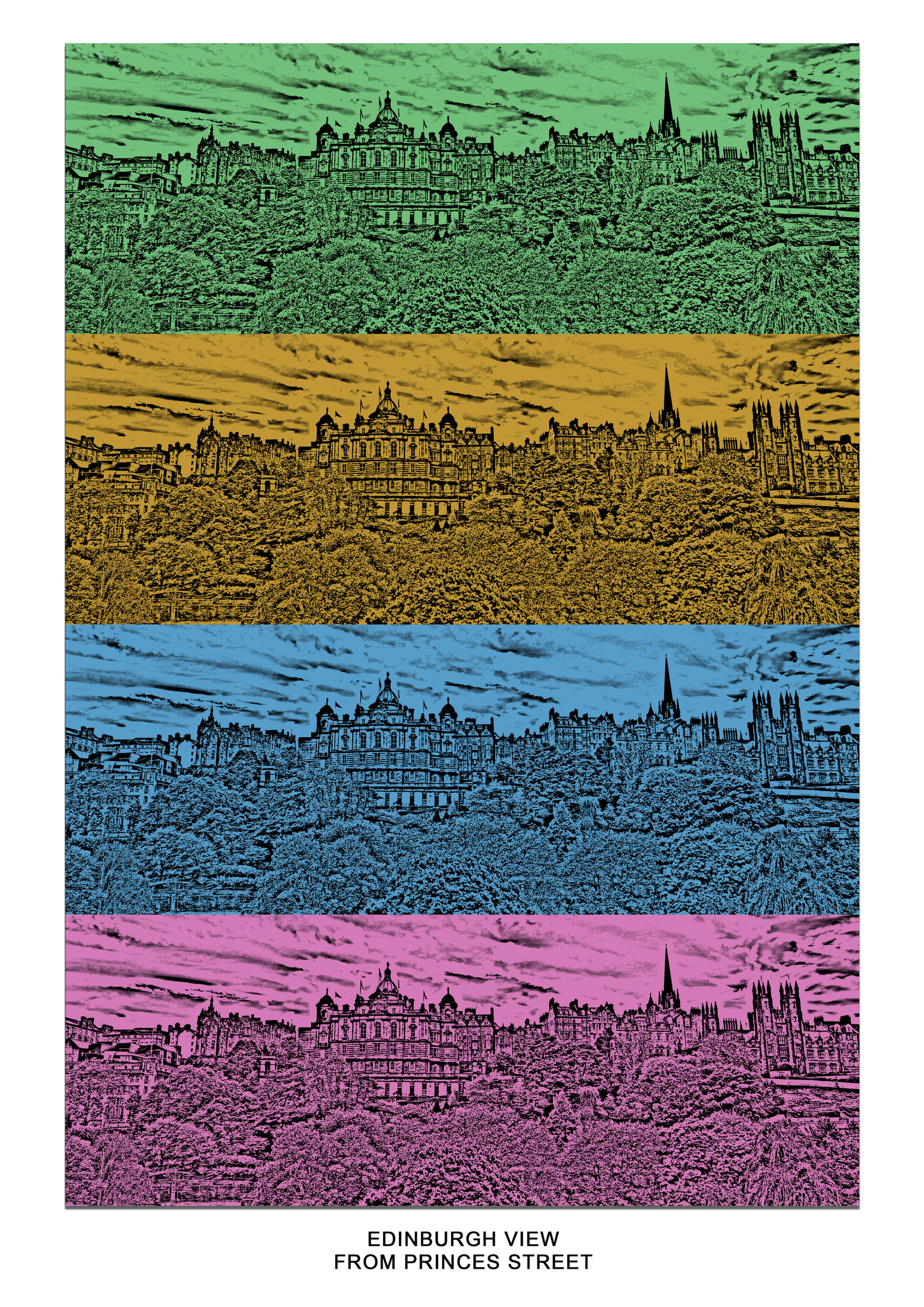 Edinburgh view from Princes street