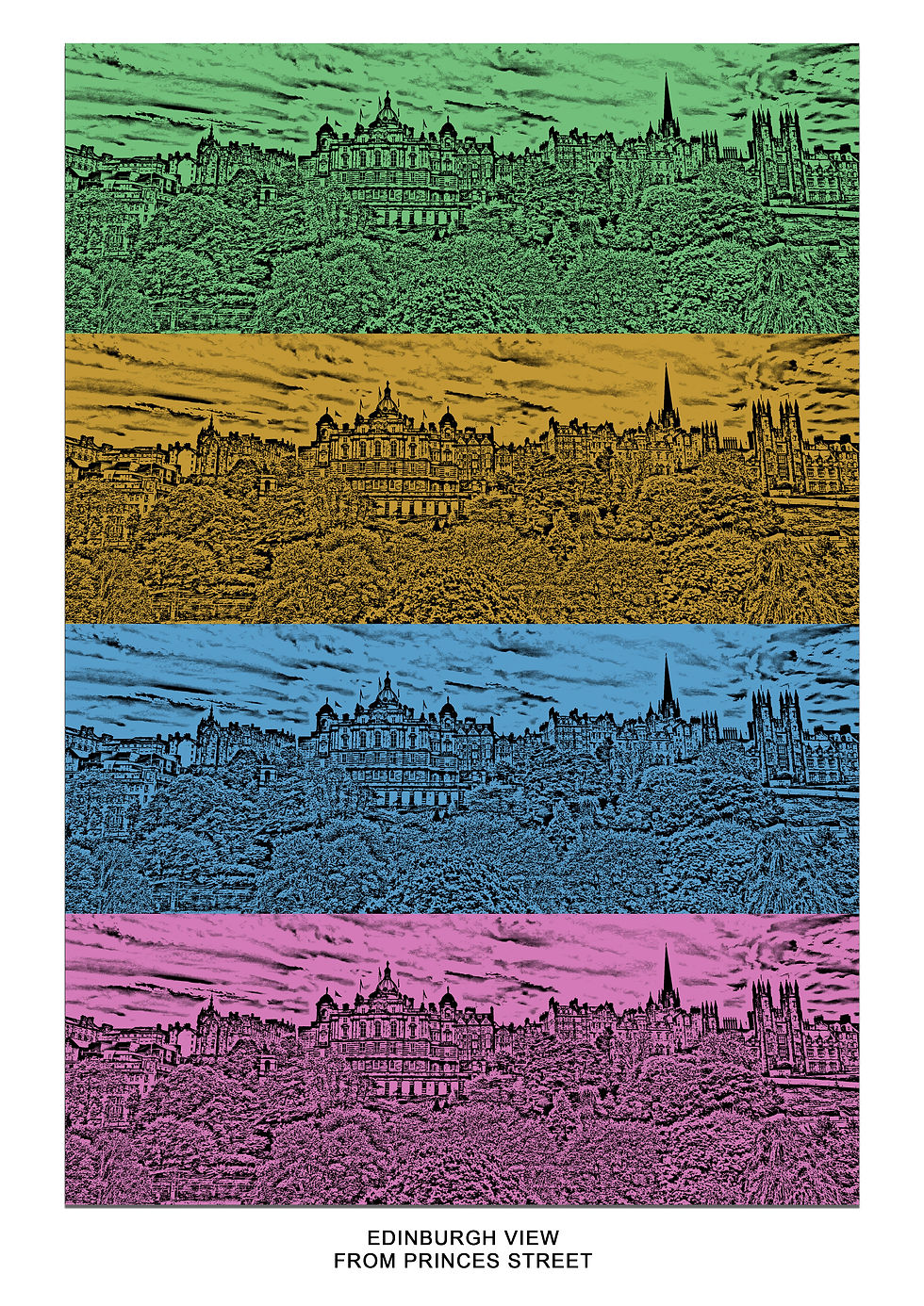 Edinburgh view from Princes street