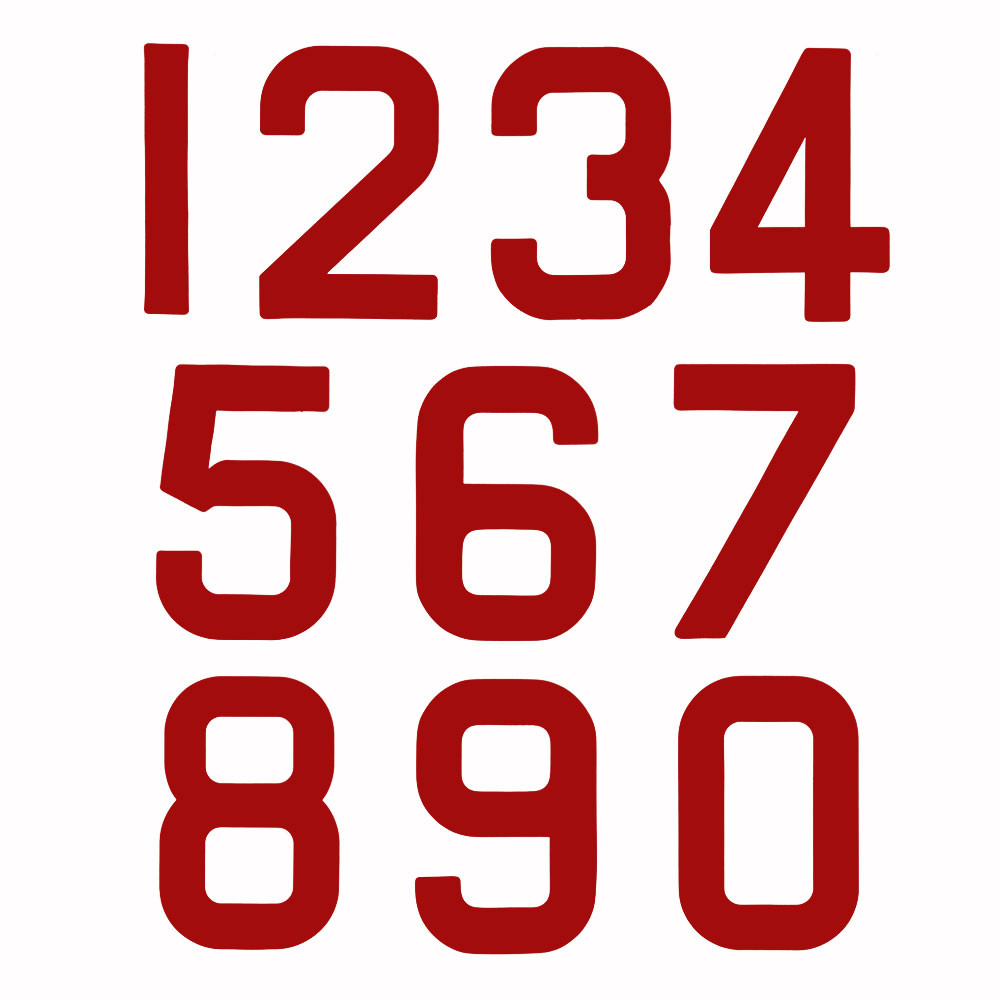 Opti Sail Numbers - Set of 15 - Red