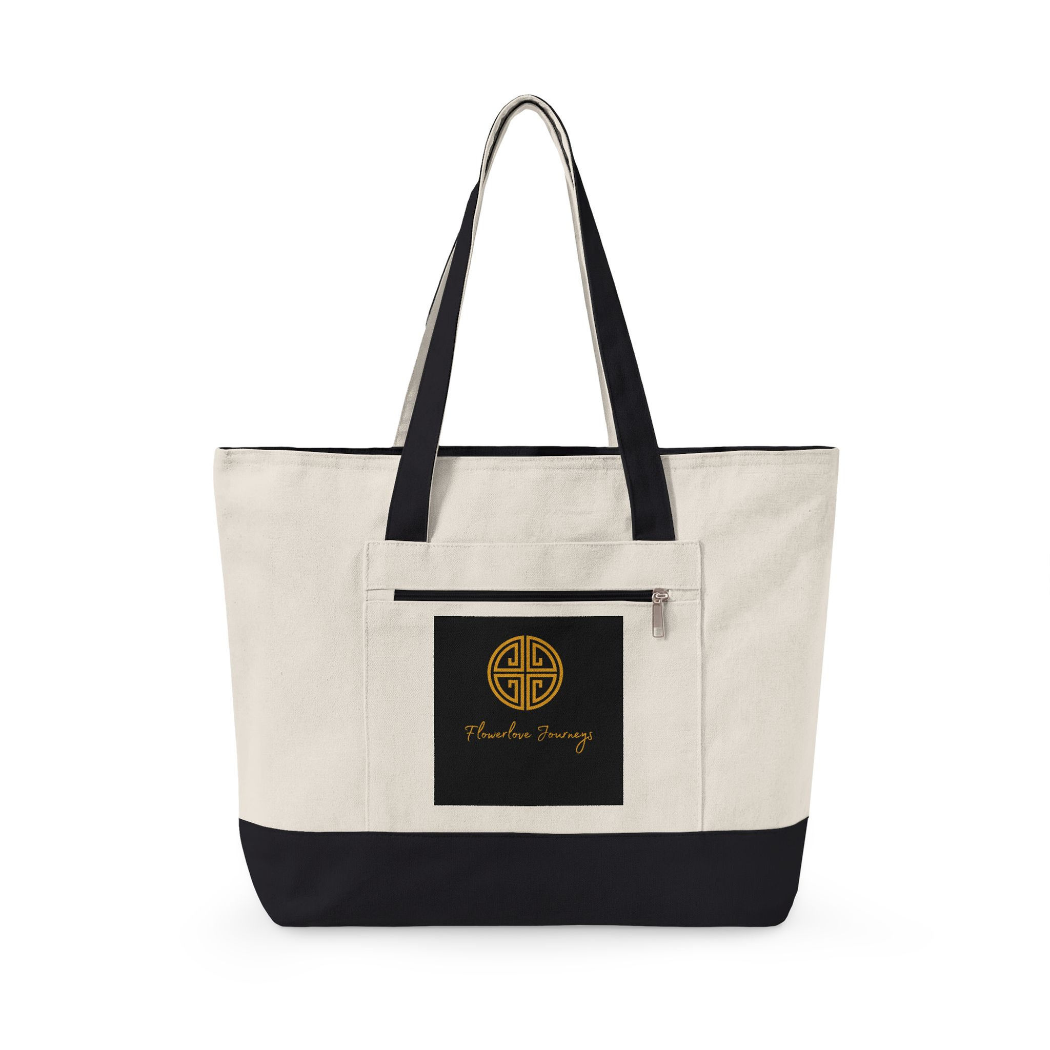 Travel Canvas Zipper Tote Bag 