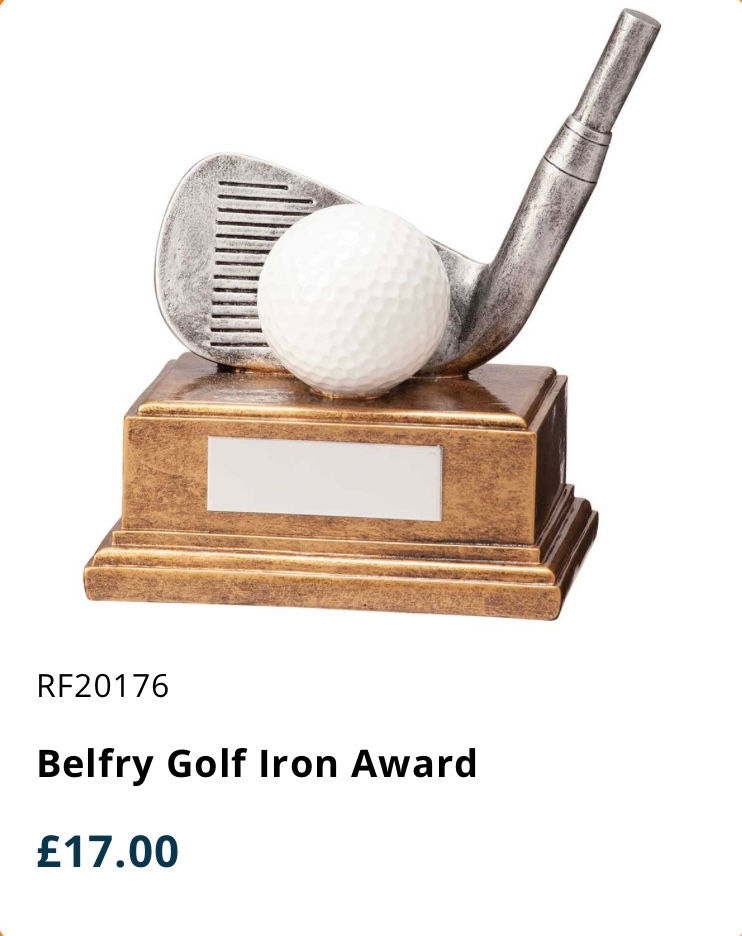 Belfry Resin Iron & Ball on base Hemel Trophies & Jewellers