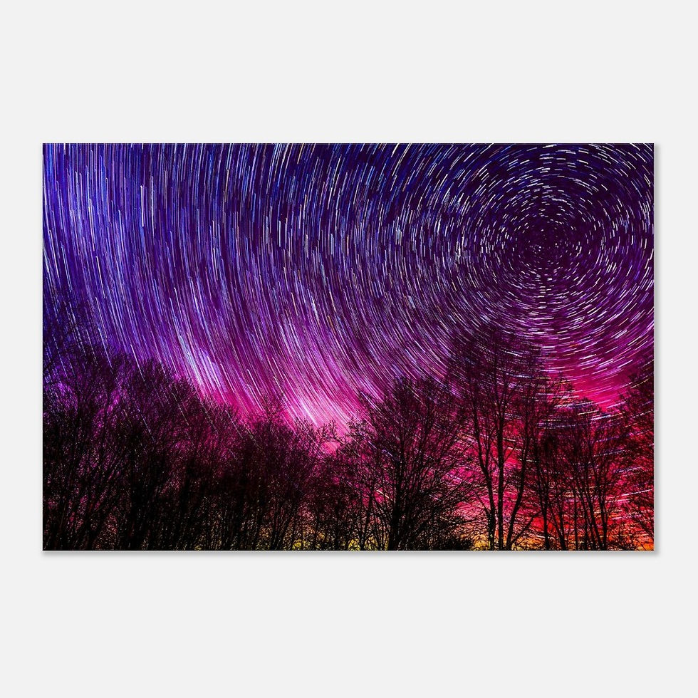 Thumbnail: Canvas - Rainbow Aurora Star Trails