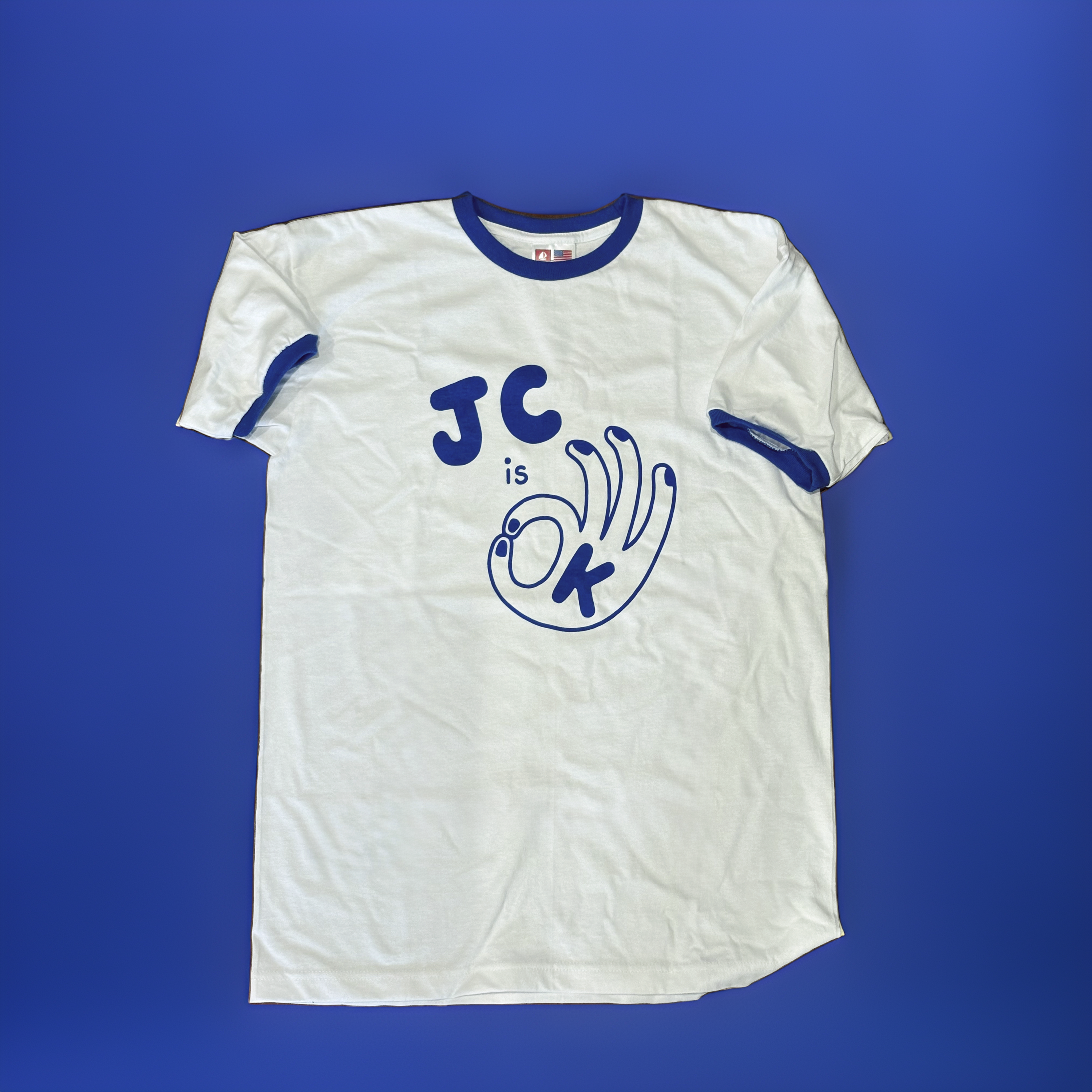 JC is OK ringer tee