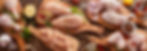 Panorama banner of raw chicken portions for cooking and barbecuing with skinless breasts a