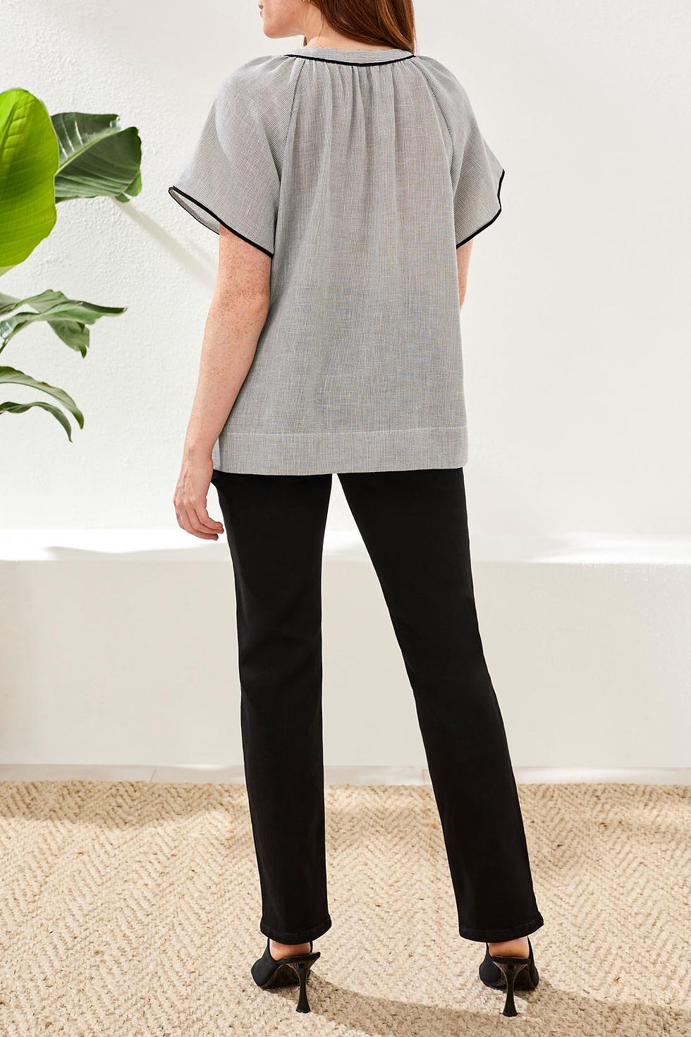 Thumbnail: Tribal Black Embellished Blouse
