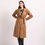 Thumbnail: Foil Camel Faux Suede Trench Coat