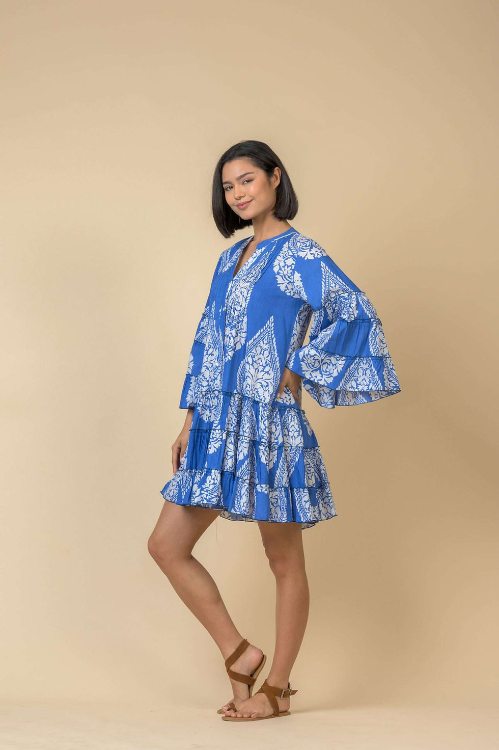 Thumbnail: Handprint Dream Apparel Tiered Dress