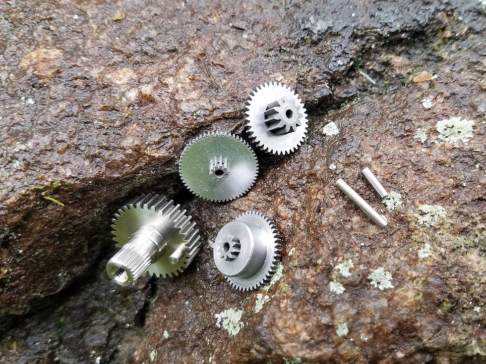 Thumbnail: All-metal replacement gear set for discontinued G13, G12, & G11 servos