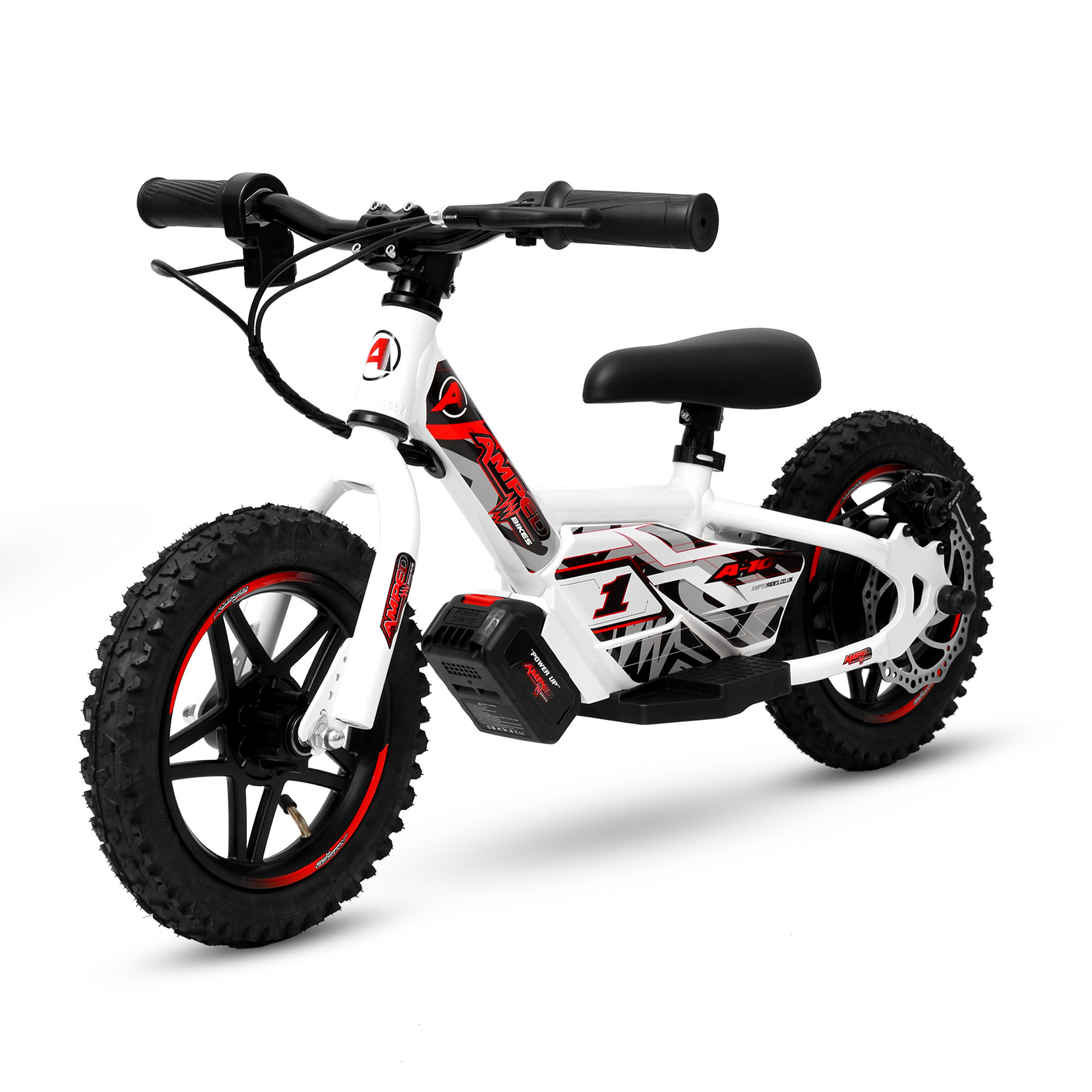 Amped A10 White 150w Electric Kids Balance Bike