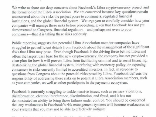 Is it a sabotage of stable coin Libra? Or generally digital currencies?