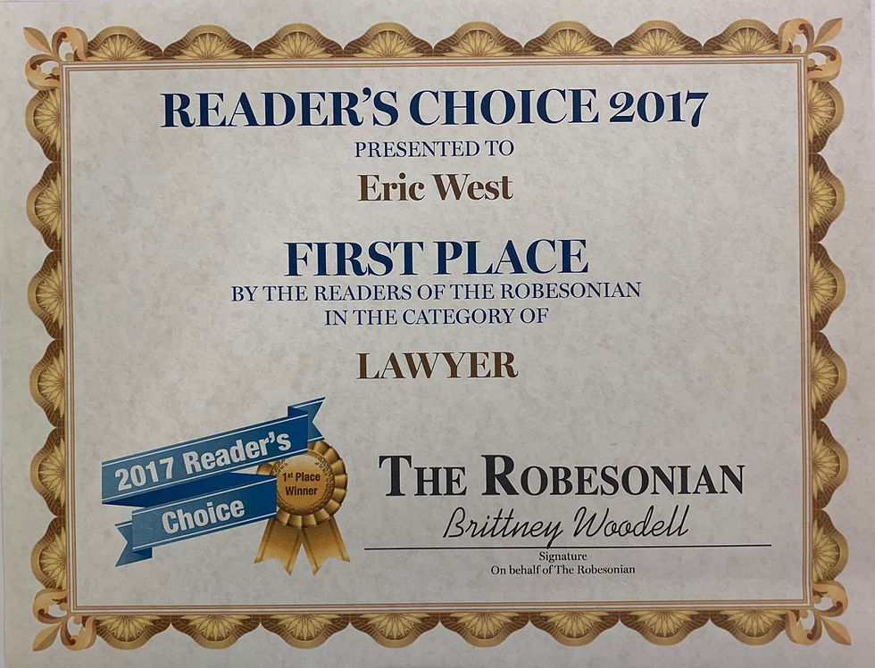 Eric West, Attorney at Law, PLLC Real Estate Lawyer Lumberton, NC