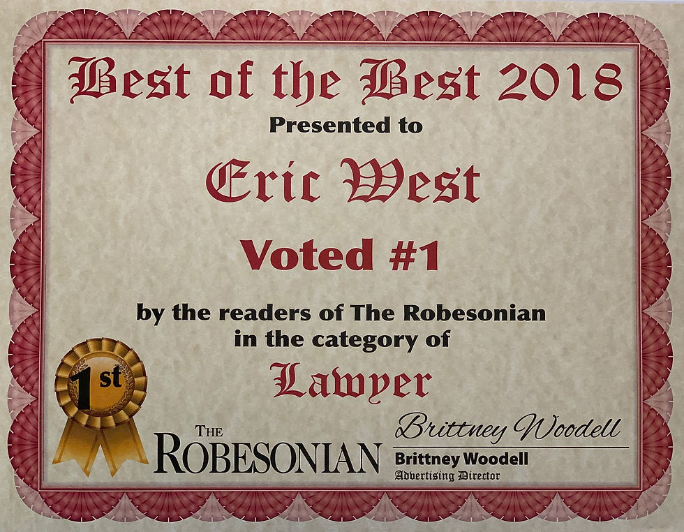 Eric West, Attorney at Law, PLLC Real Estate Lawyer Lumberton, NC