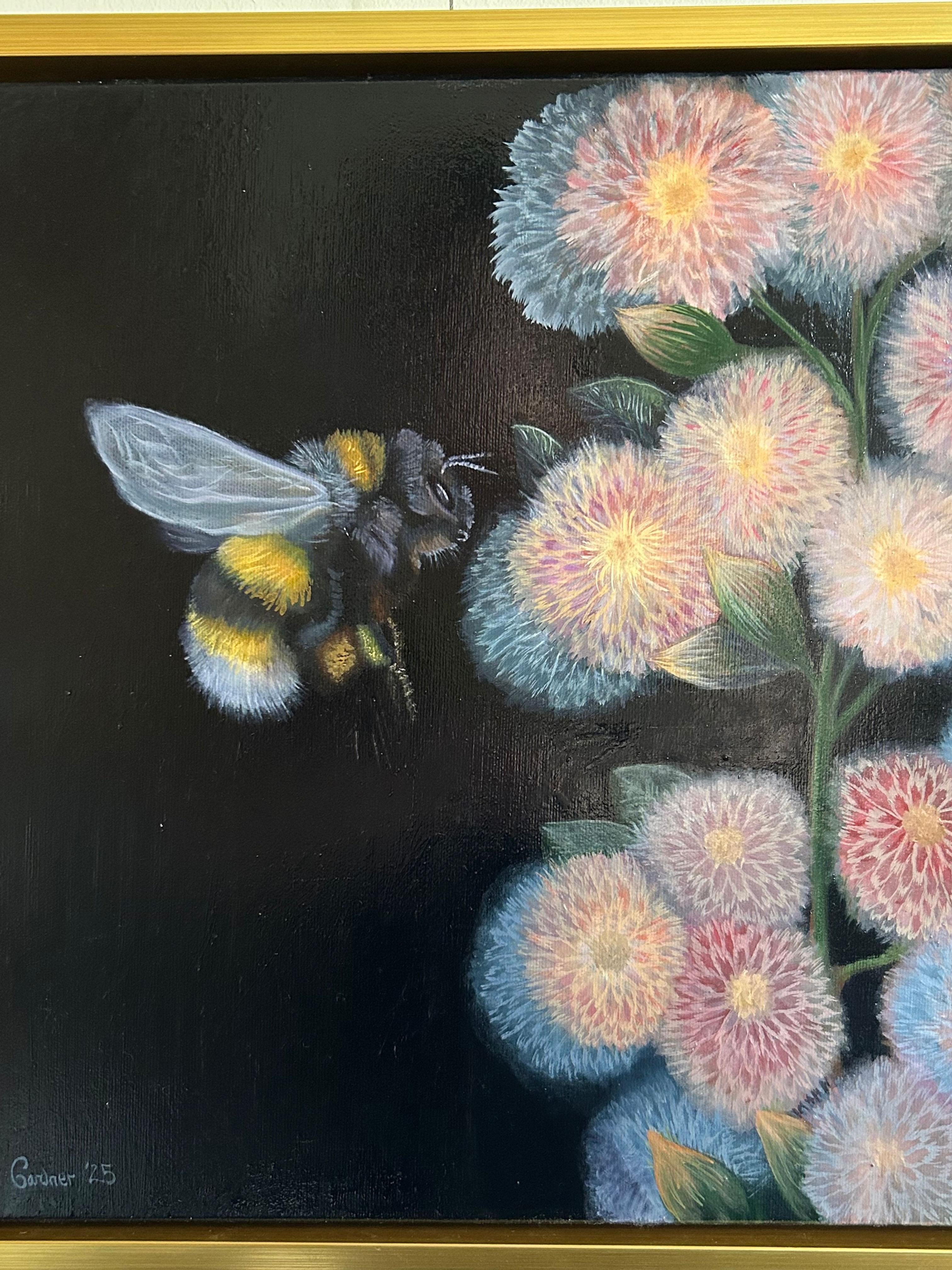 Buzzing Around (Original with gold frame)