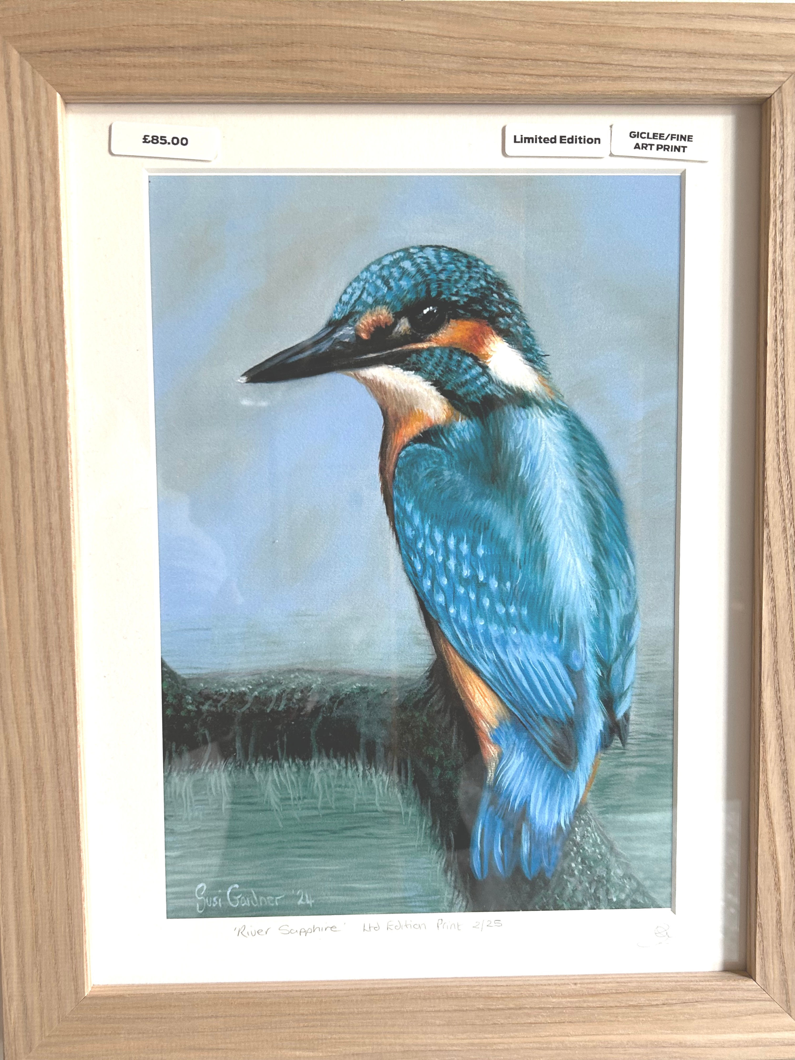 River Sapphire Limited Edition (No 2) Print framed