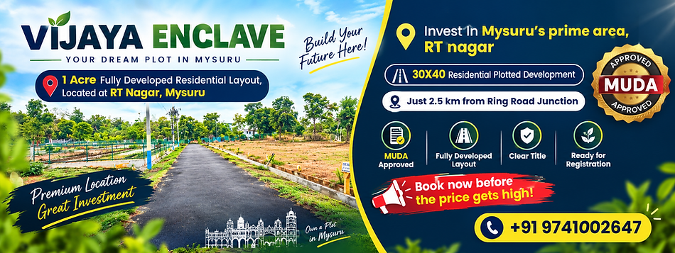 Vijaya Enclave Mysuru Plot Advertisement.png