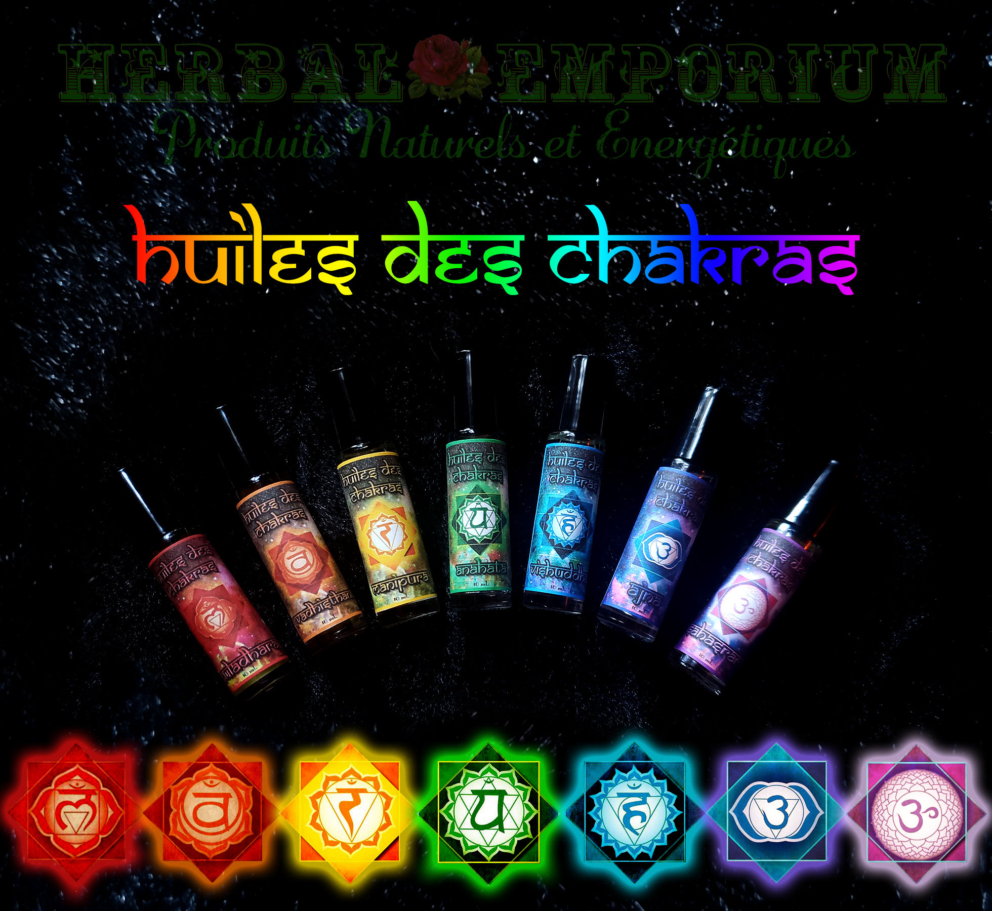Chakras - Ensemble 7 chakras - Huile