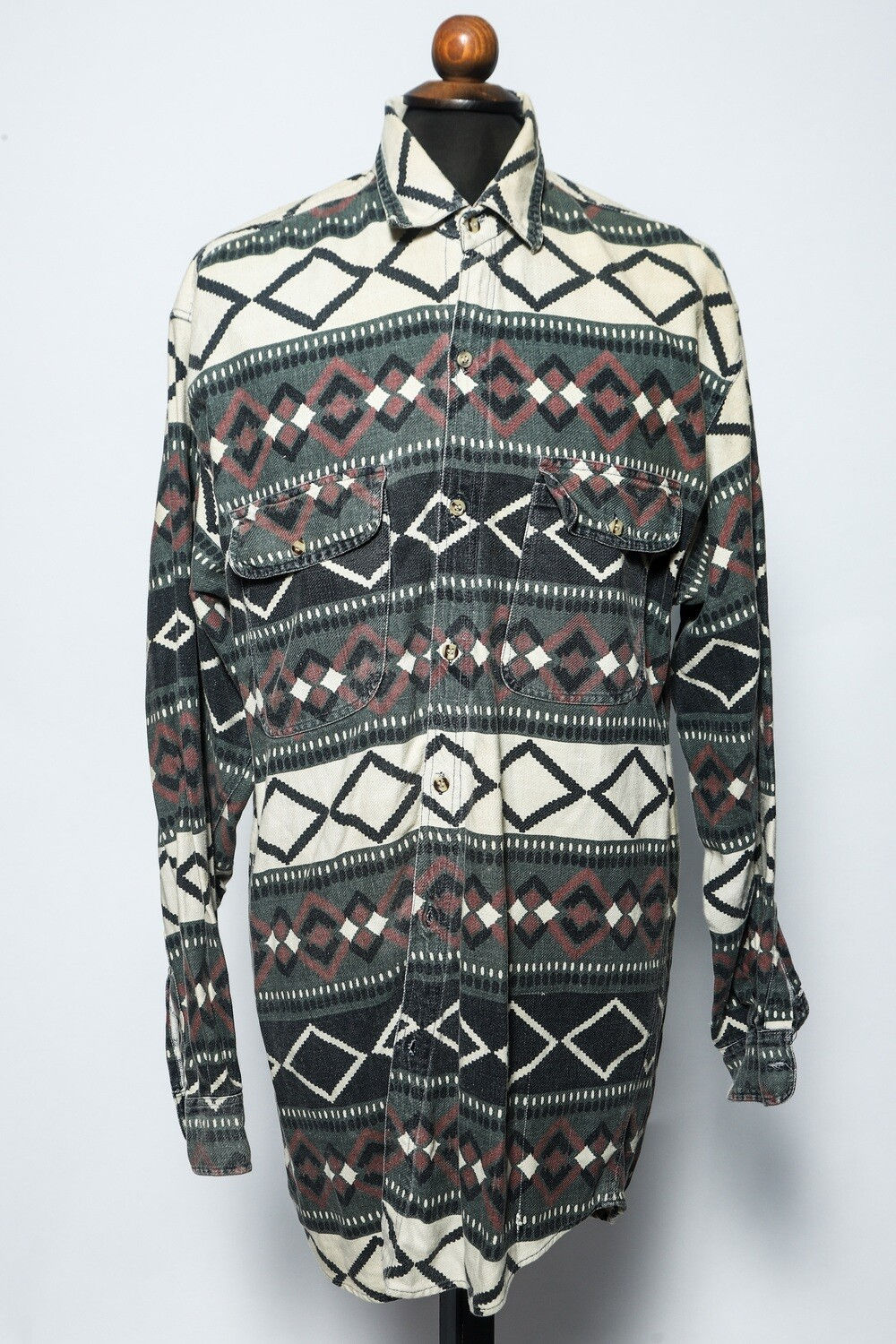 Men's Aztec Print Cotton Shirt