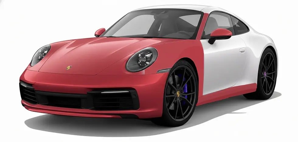 Track pack paint protection film coverage on front end, rocker panels, rear fenders, A-pillars, and high-impact areas of a sports car