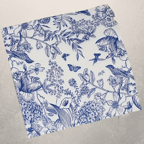 Decorative napkins - blue floral