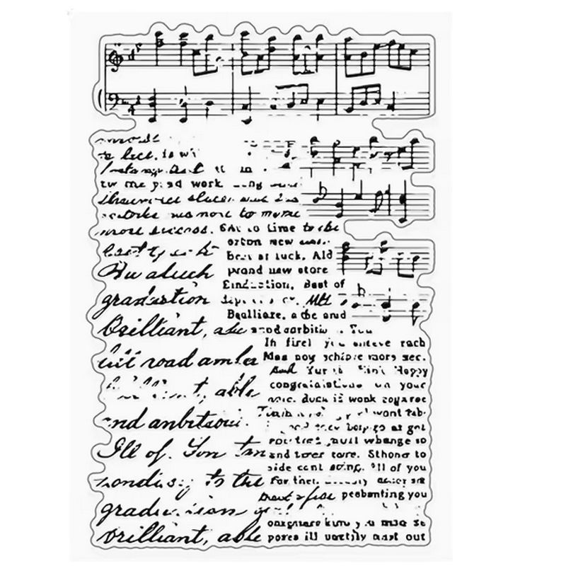 Decorative Stamp - Vintage Music Notes