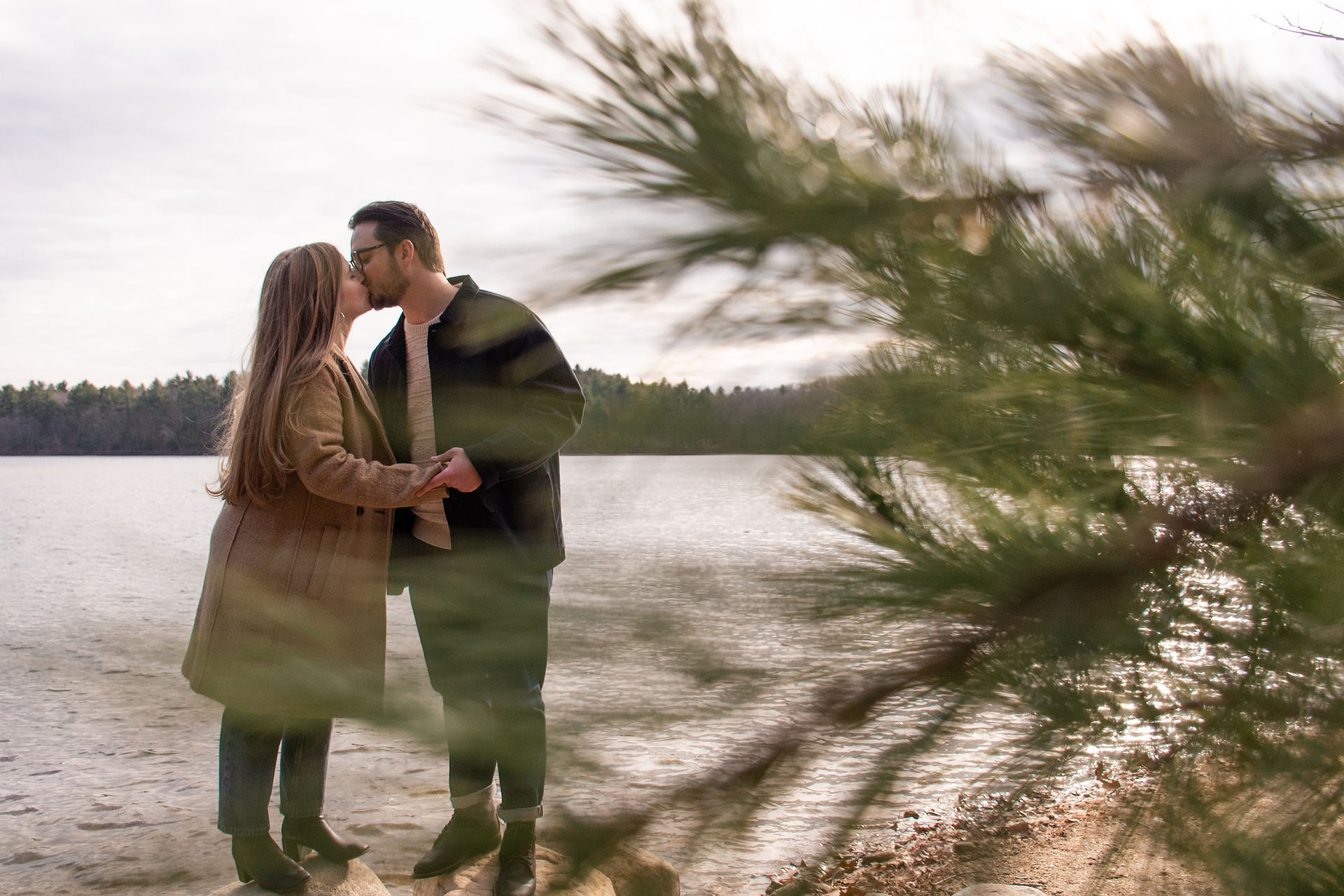 Walden Pond Engagement Session