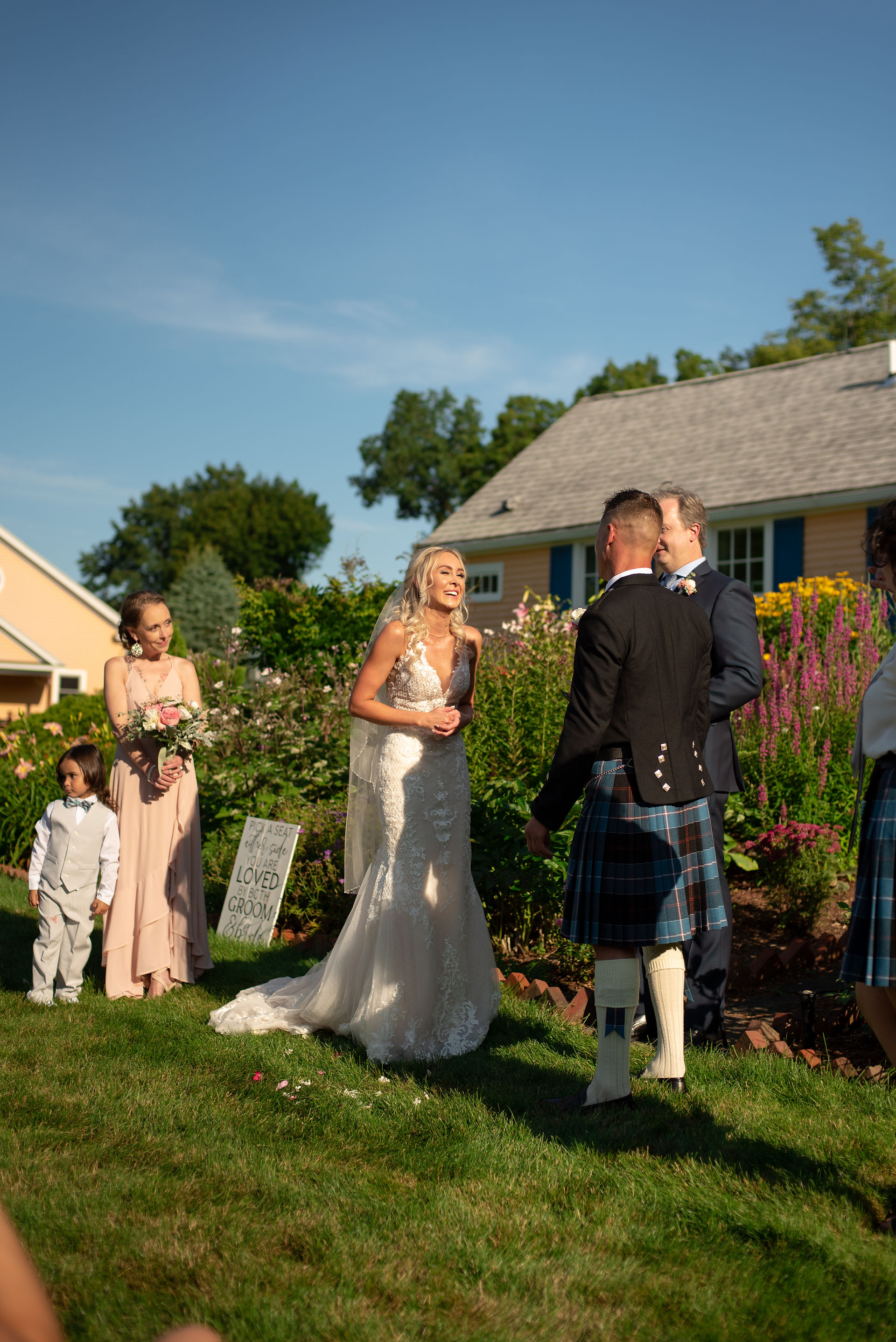 Elegant Backyard Wedding Packed with Personality in Kensington, New Hampshire