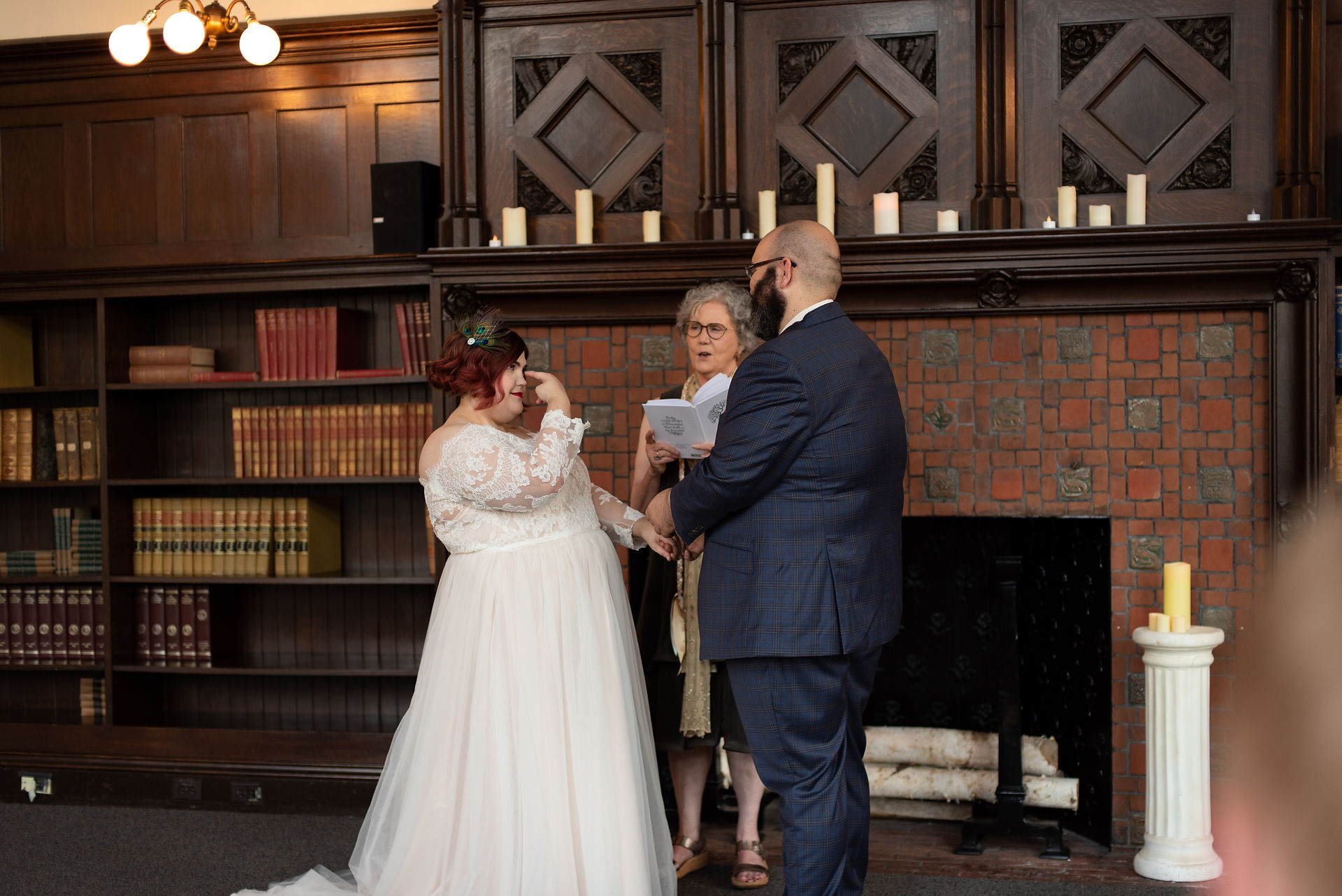 vintage, moody elopement