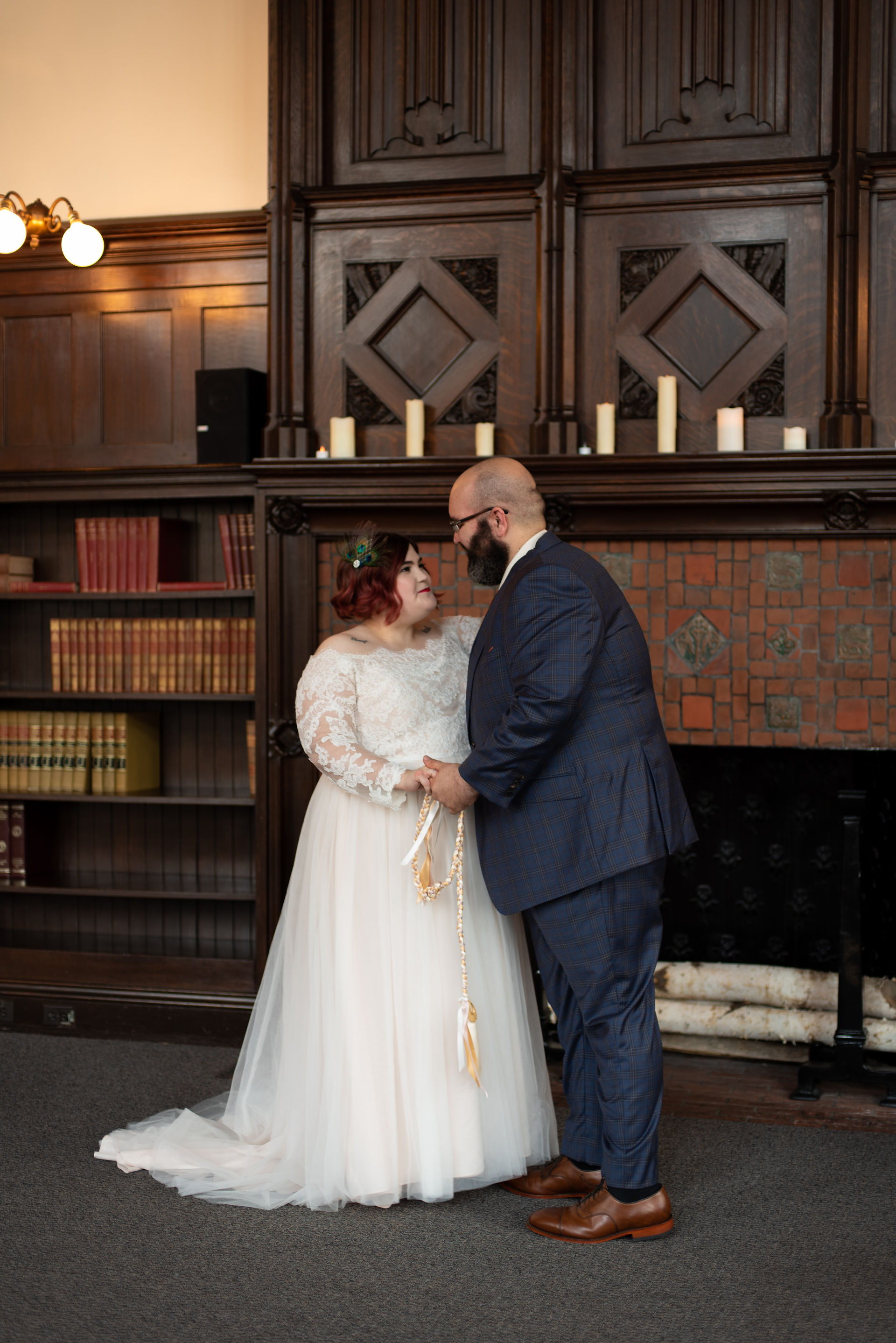 vintage, moody elopement