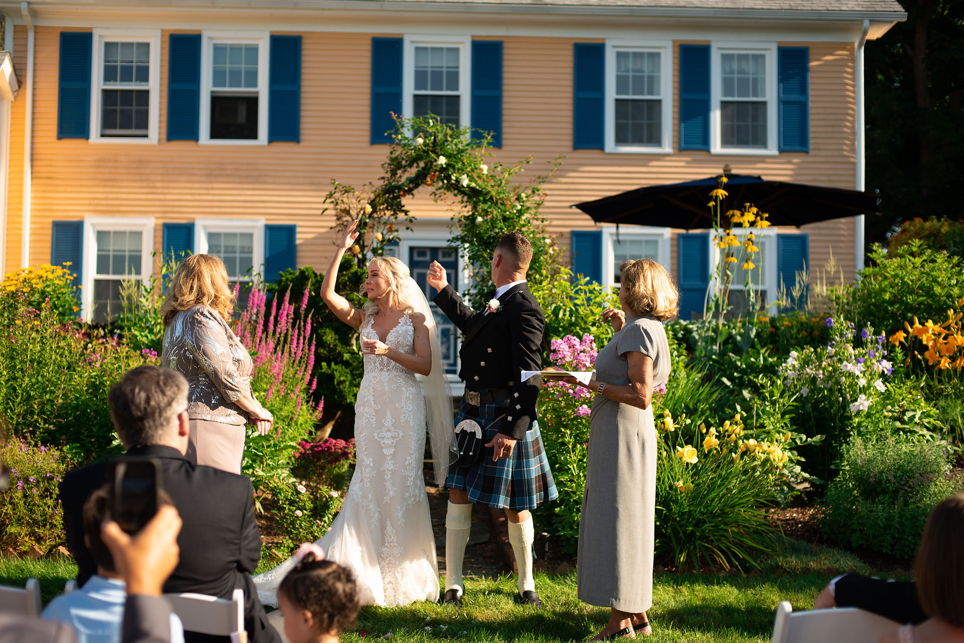 Elegant Backyard Wedding Packed with Personality in Kensington, New Hampshire